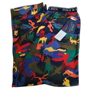 Polo by Ralph Lauren Logo Multi Colored Camo Youth Sleep Pants